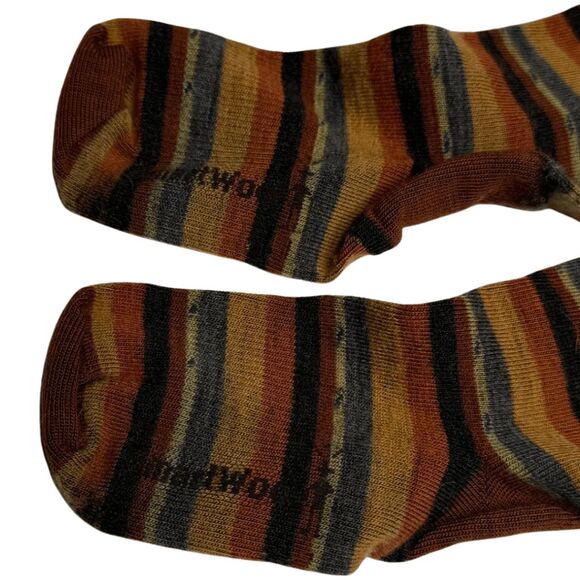 Smartwool Mens‎ Striped Compression Crew Socks Orange Blue Large/10-13 - Picture 3 of 7